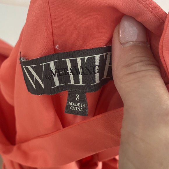 BNWT GORGEOUS Vera Wang White coral gown with belt size 8 - Picture 6 of 14